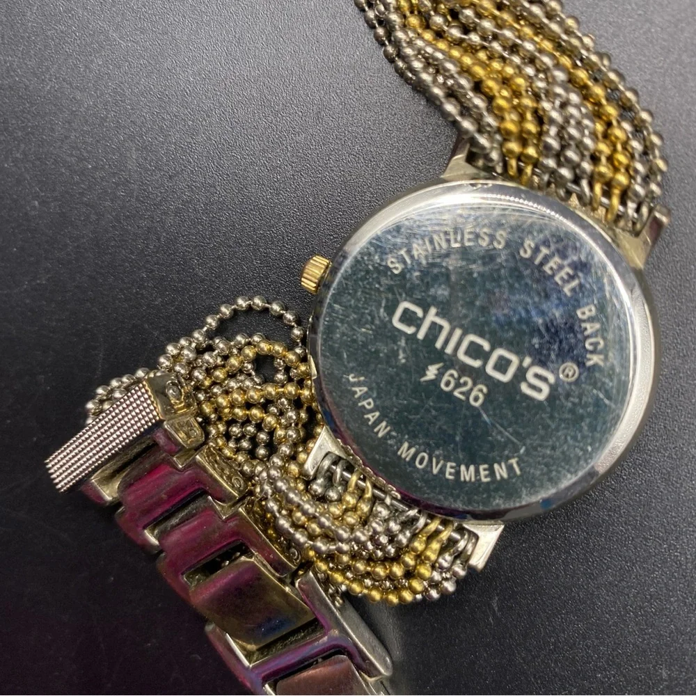 CHICO’S Mixed Metal Chain Band Women’s Watch